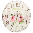 vidaXL Vintage Wanduhr Blumen 60 cm