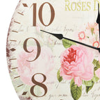 vidaXL Vintage Wanduhr Blumen 60 cm