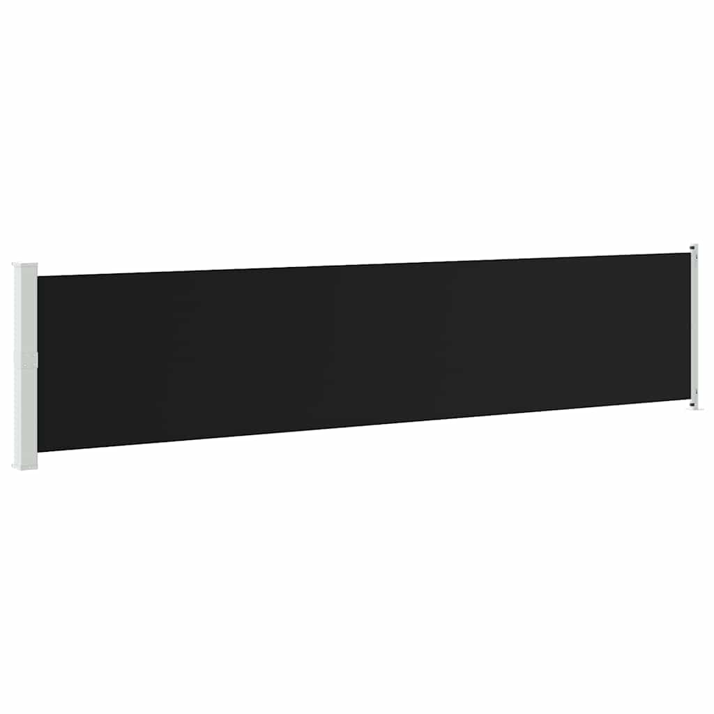 vidaXL Ausziehbare Seitenmarkise 140x600 cm Schwarz