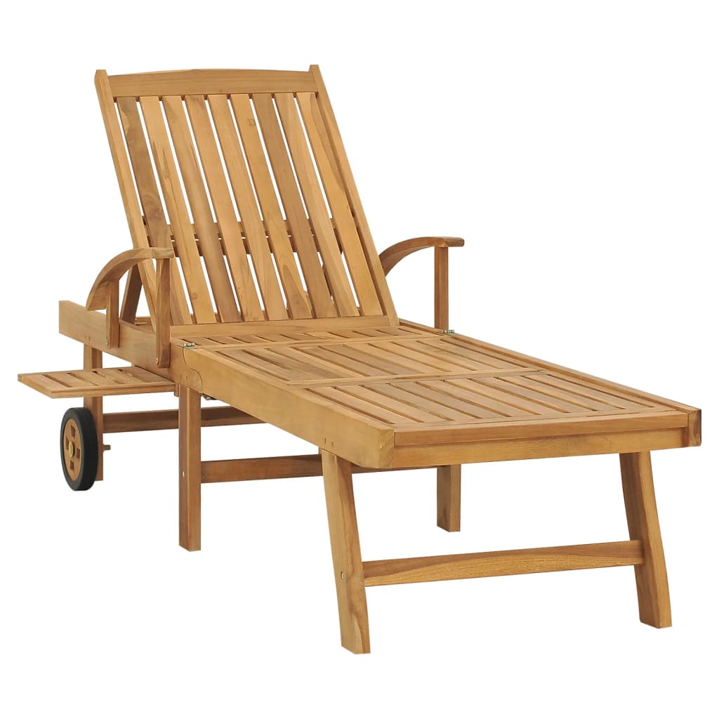 vidaXL Sonnenliege Massivholz Teak