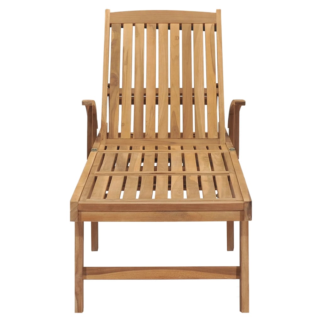 vidaXL Sonnenliege Massivholz Teak