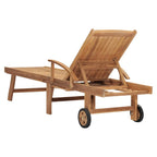 vidaXL Sonnenliege Massivholz Teak