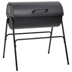 vidaXL Grill mit 2 Grillrosten Schwarz 80x95x90 cm Stahl