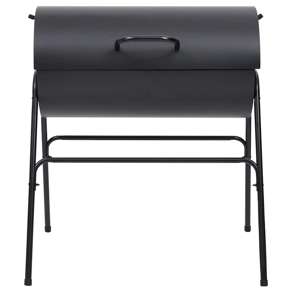 vidaXL Grill mit 2 Grillrosten Schwarz 80x95x90 cm Stahl