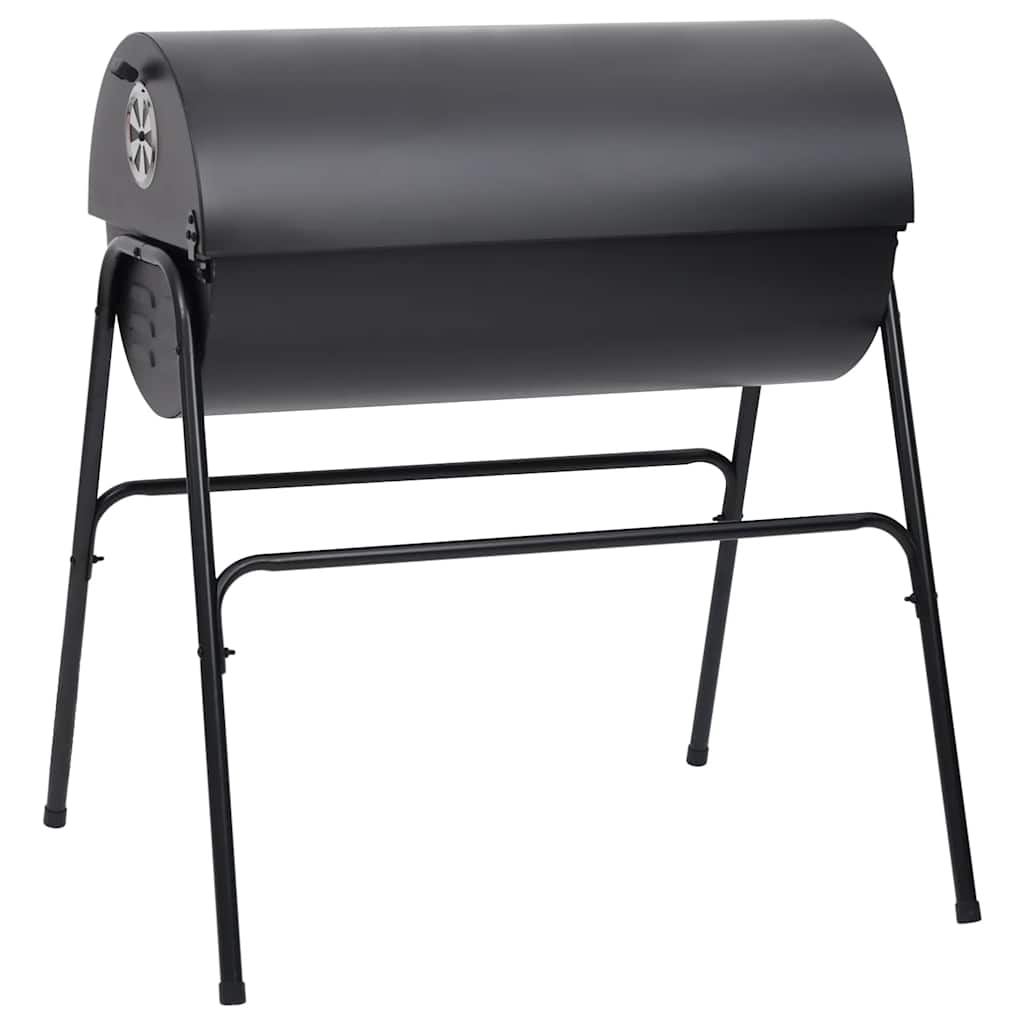 vidaXL Grill mit 2 Grillrosten Schwarz 80x95x90 cm Stahl