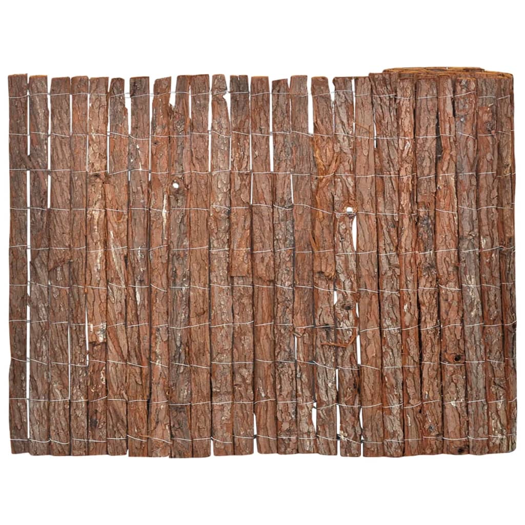 vidaXL Rindenzaun 1000x70 cm