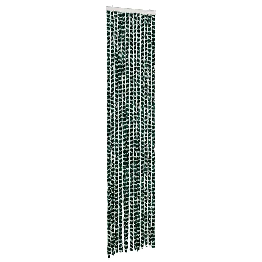 vidaXL Insektenschutz-Vorhang Grün und Weiß 56x185 cm Chenille