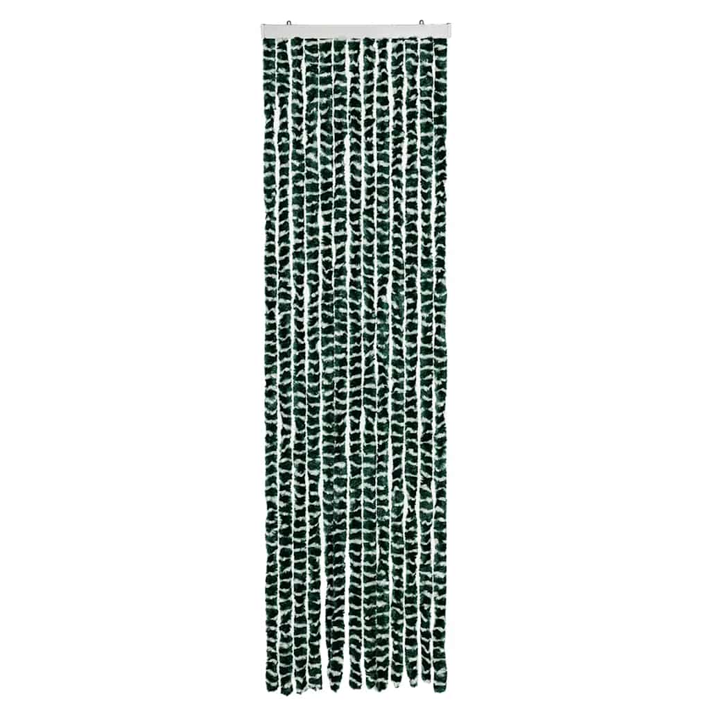 vidaXL Insektenschutz-Vorhang Grün und Weiß 56x185 cm Chenille