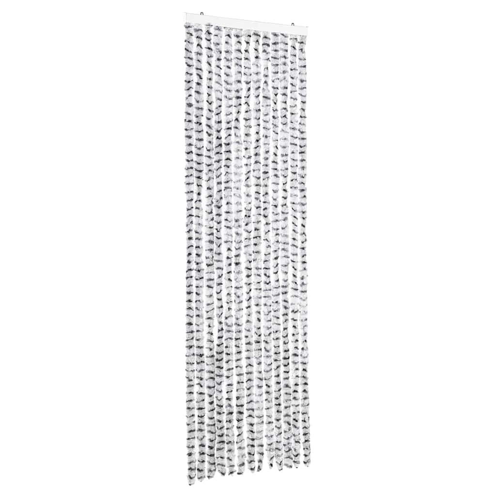 vidaXL Insektenschutz-Vorhang Hell- und Dunkelgrau 56x185 cm Chenille