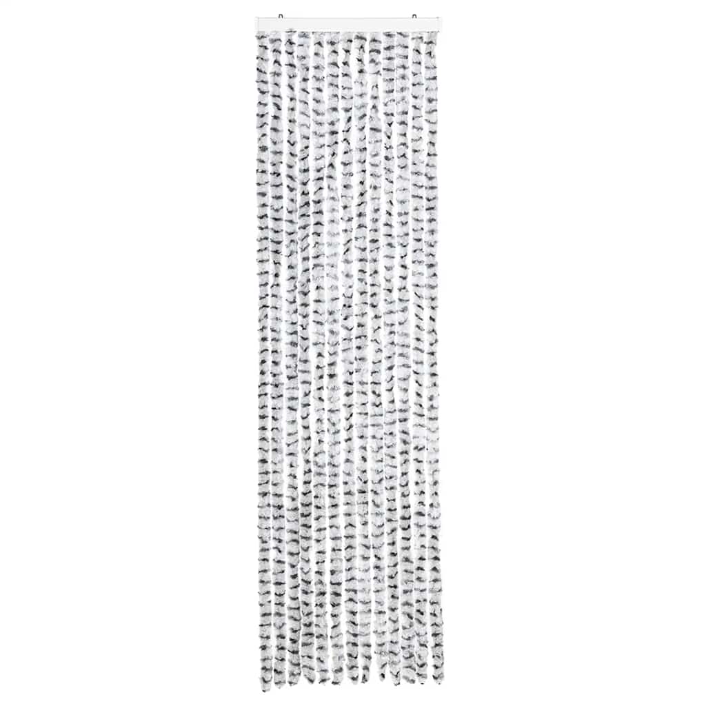 vidaXL Insektenschutz-Vorhang Hell- und Dunkelgrau 56x185 cm Chenille