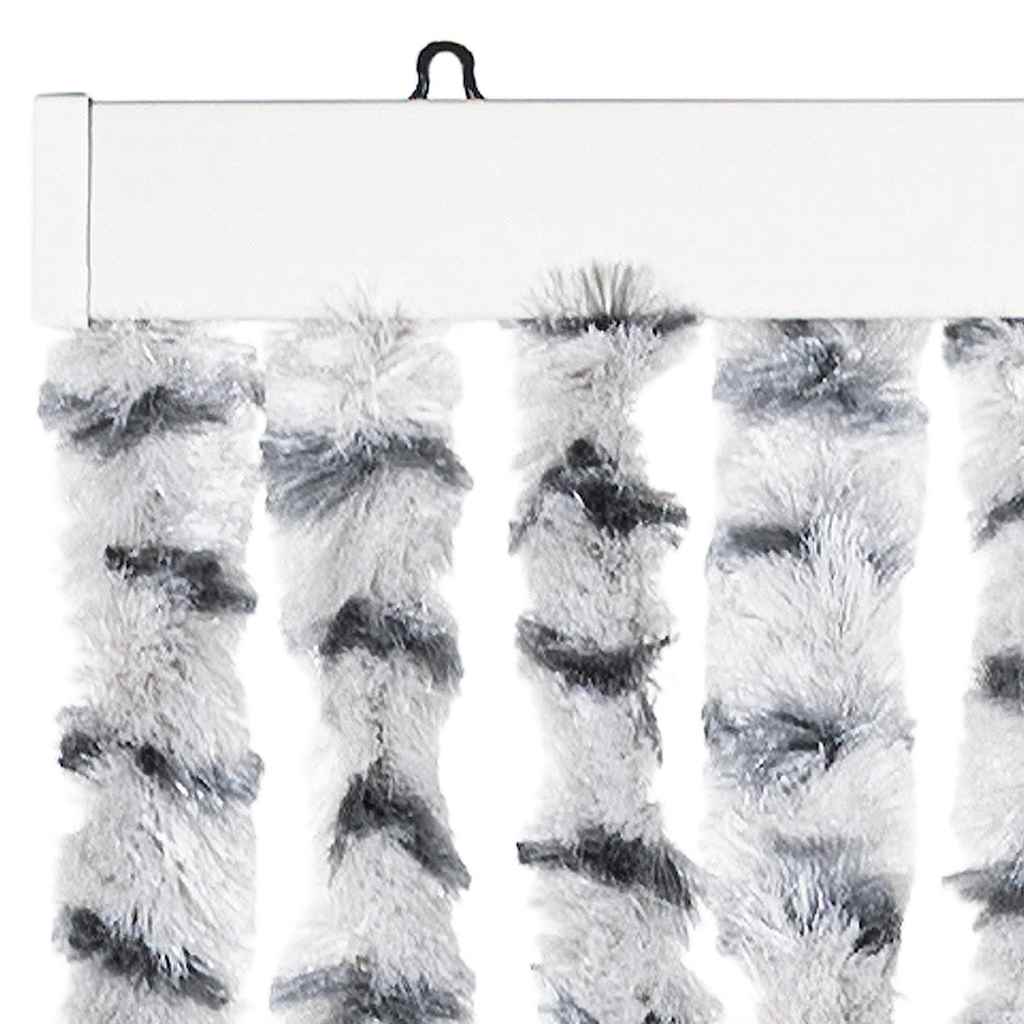 vidaXL Insektenschutz-Vorhang Hell- und Dunkelgrau 56x185 cm Chenille