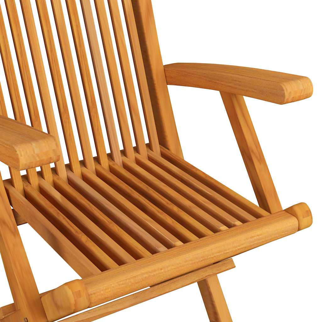vidaXL Gartenstühle 3 Stk. Massivholz Teak