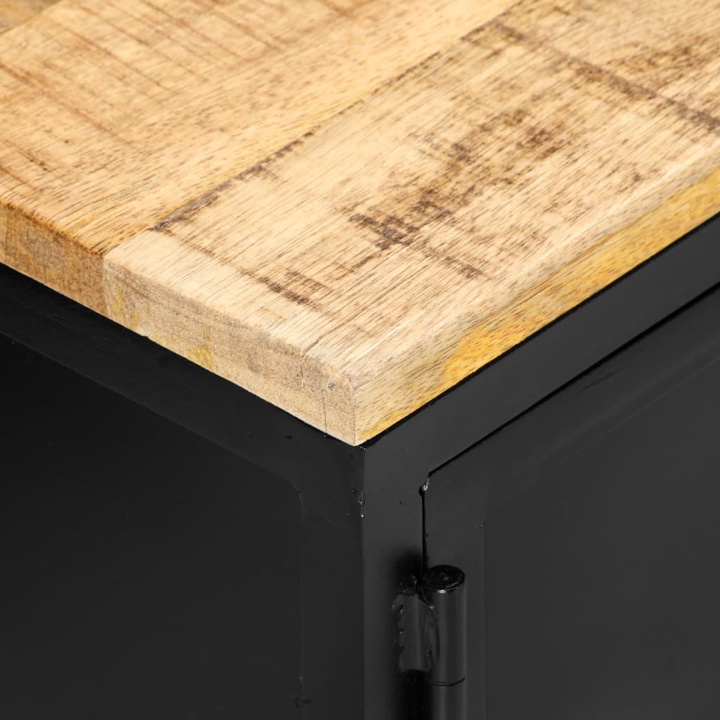 vidaXL TV-Schrank 130x30x37 cm Raues Mango-Massivholz