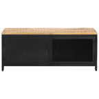 vidaXL Couchtisch 90x50x37 cm Raues Mango-Massivholz