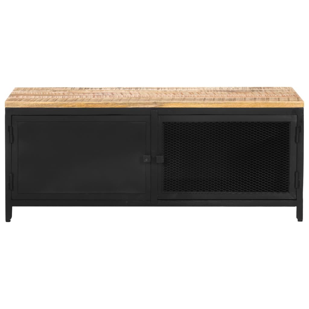 vidaXL Couchtisch 90x50x37 cm Raues Mango-Massivholz