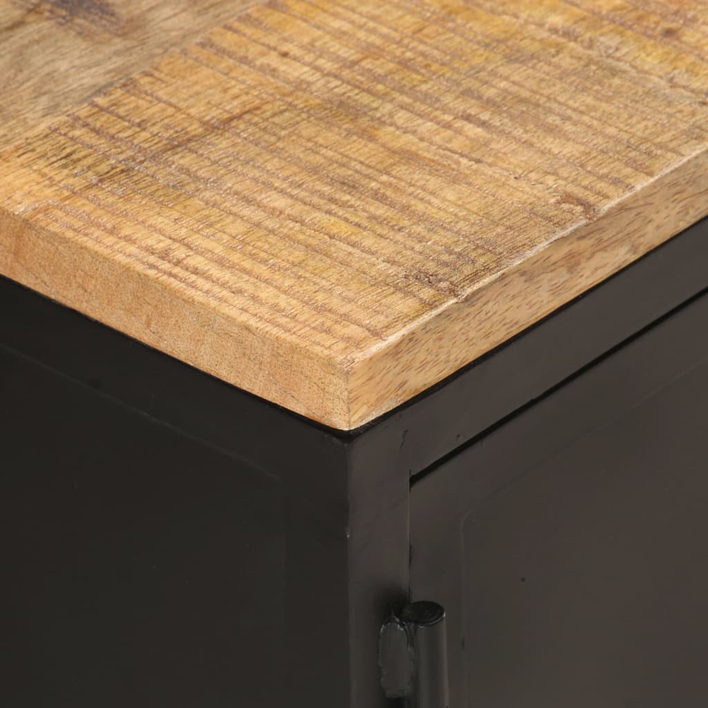 vidaXL Couchtisch 90x50x37 cm Raues Mango-Massivholz