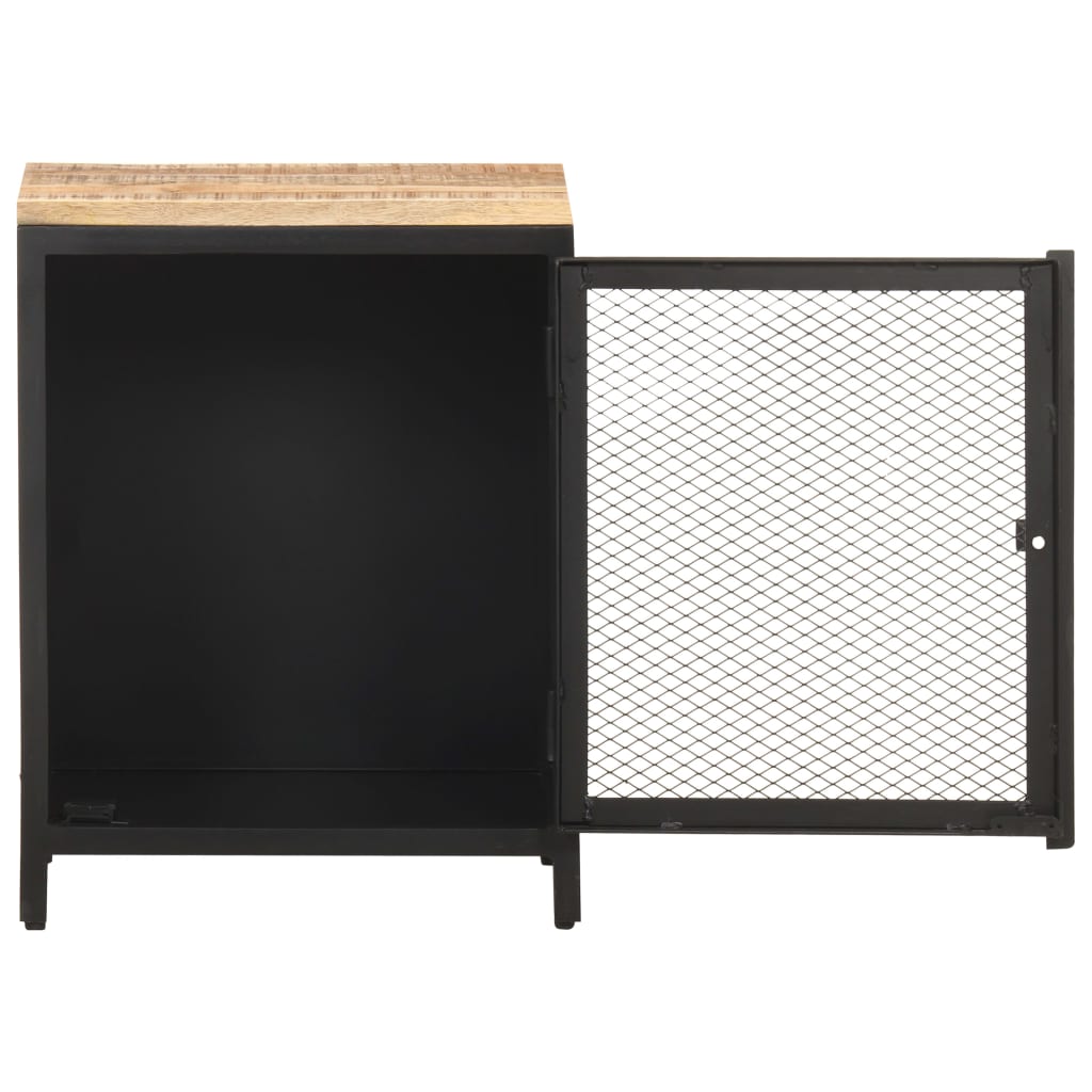 vidaXL Nachttisch 40x30x53 cm Raues Mango-Massivholz