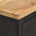 vidaXL Sideboard 60x35x78 cm Raues Mango-Massivholz