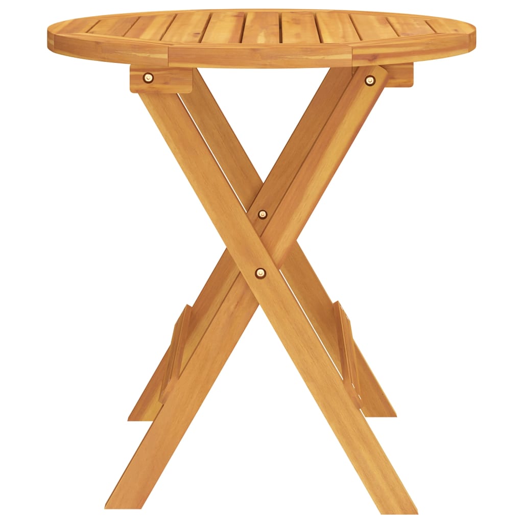 vidaXL Bistrotisch Ø46x47 cm Massivholz Akazie