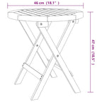 vidaXL Bistrotisch Ø46x47 cm Massivholz Akazie