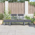 vidaXL Gartenbank mit Auflagen 2-in-1 190 cm Grau Massivholz Akazie
