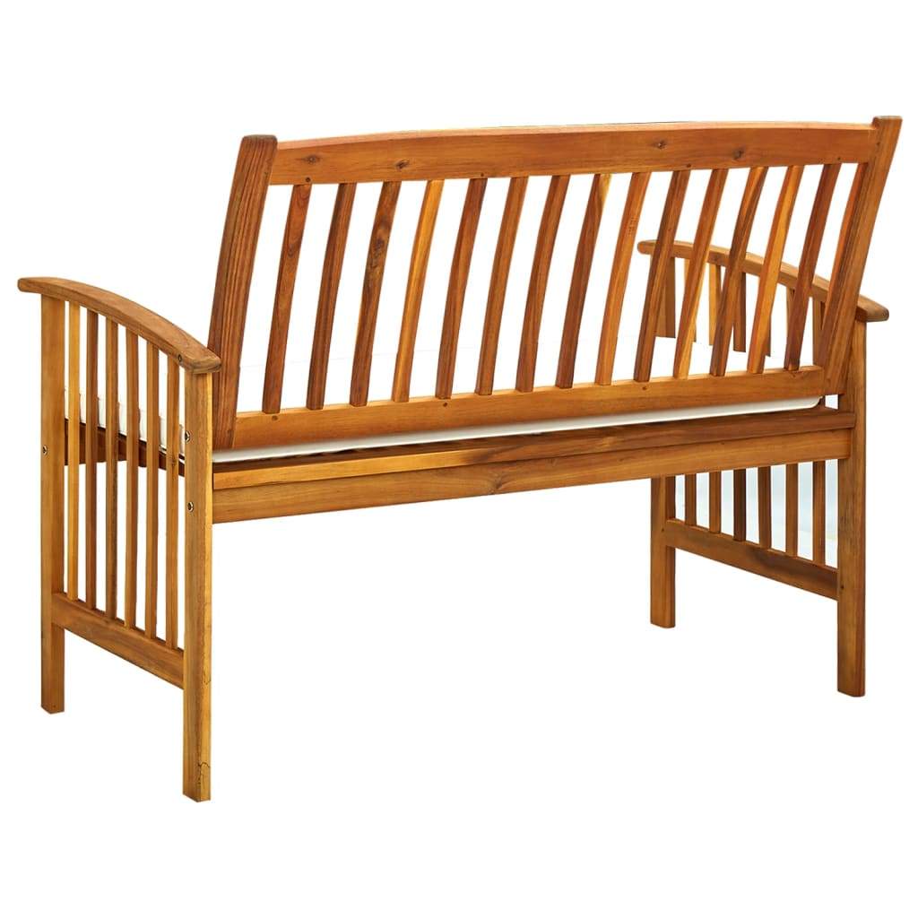 vidaXL Gartenbank mit Kissen 119 cm Massivholz Akazie