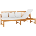 vidaxL Tagesbett mit Cremeweißen Kissen 200x60x75 cm Massivholz Akazie