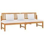 vidaxL Tagesbett mit Cremeweißen Kissen 200x60x75 cm Massivholz Akazie