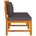 vidaxL Tagesbett mit Grauen Kissen 200x60x75 cm Massivholz Akazie