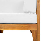 vidaXL 2-tlg. Garten-Lounge-Set mit Auflagen Massivholz Akazie