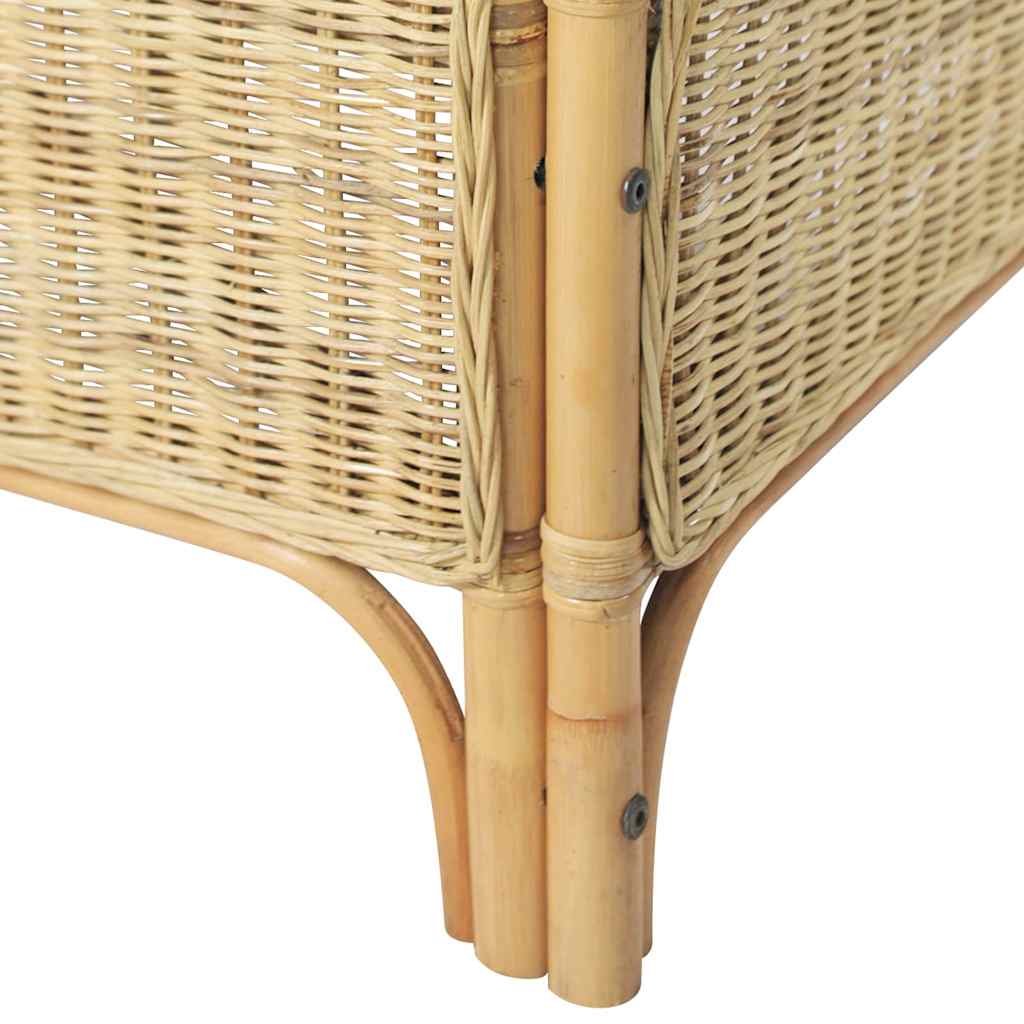 vidaXL 2-Sitzer-Sofa Natürliches Rattan und Leinen