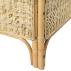 vidaXL 2-Sitzer-Sofa Natürliches Rattan und Leinen