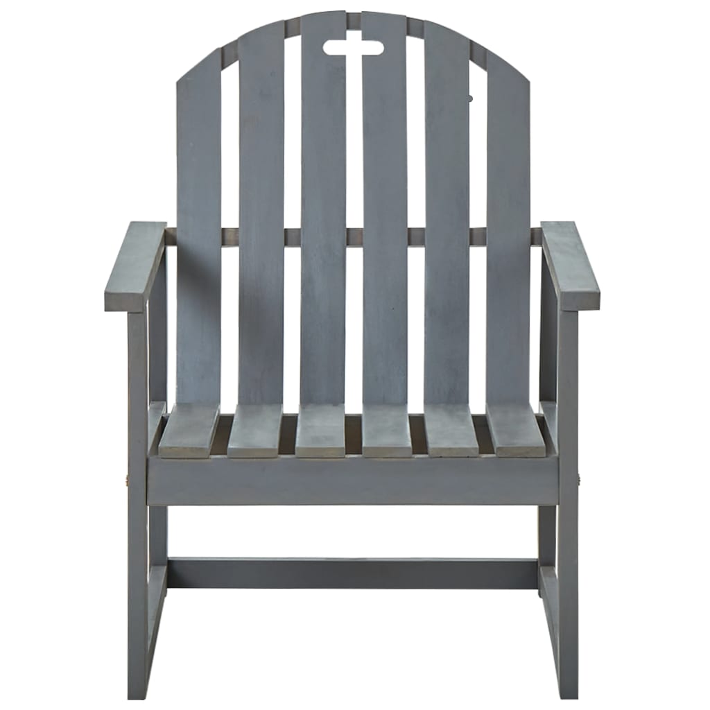 vidaXL Garten-Armlehnstühle 2 Stk. Grau Massivholz Akazie