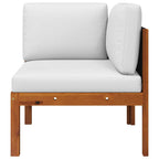 vidaXL Garten-Ecksofas 2-tlg. mit Kissen Holz Akazie & Seil