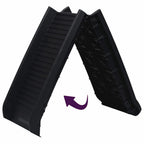 vidaXL Hunderampe Klappbar Schwarz 155,5x40x15,5 cm