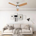 vidaXL Deckenventilator mit Licht und Fernbedienung 108 cm Hellbraun