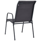 vidaXL Stapelbare Gartenstühle 6 Stk. Stahl und Textiline Anthrazit