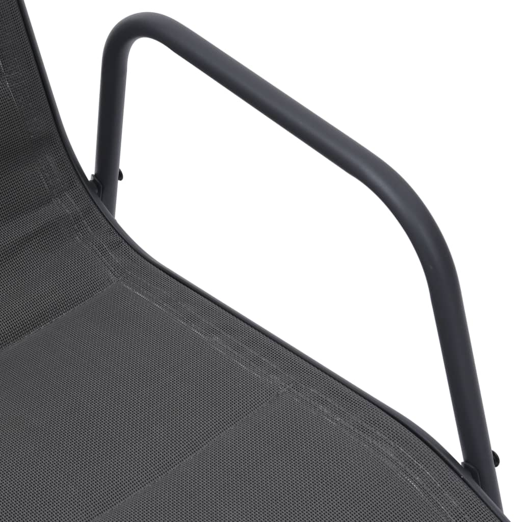 vidaXL Stapelbare Gartenstühle 6 Stk. Stahl und Textiline Anthrazit