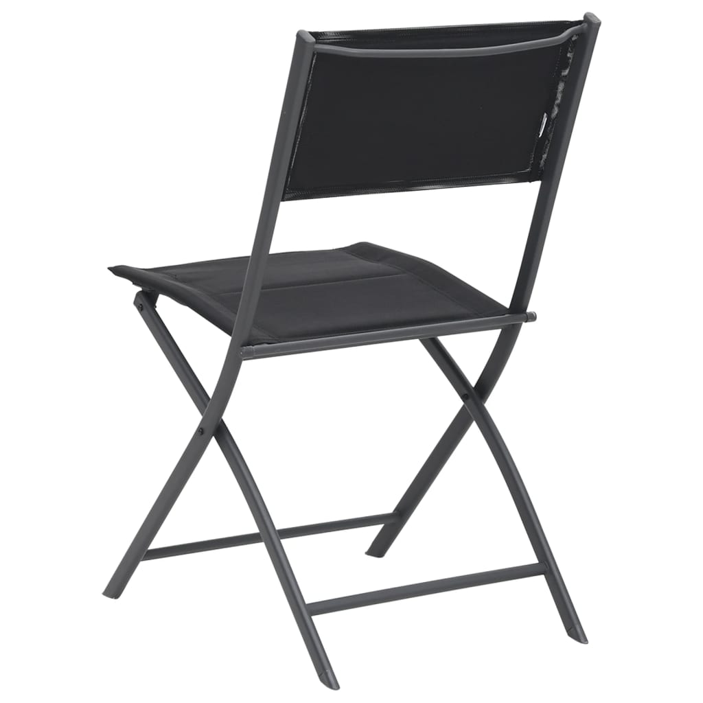 vidaXL Klappbare Gartenstühle 2 Stk. Stahl und Textilene