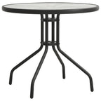 vidaXL Bistrotisch Anthrazit Ø80x71 cm Stahl