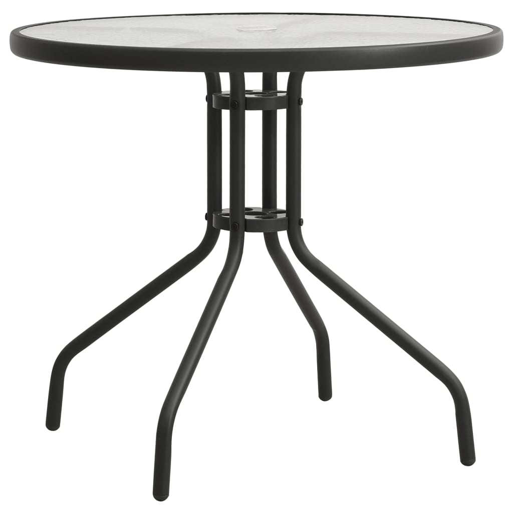 vidaXL Bistrotisch Anthrazit Ø80x71 cm Stahl