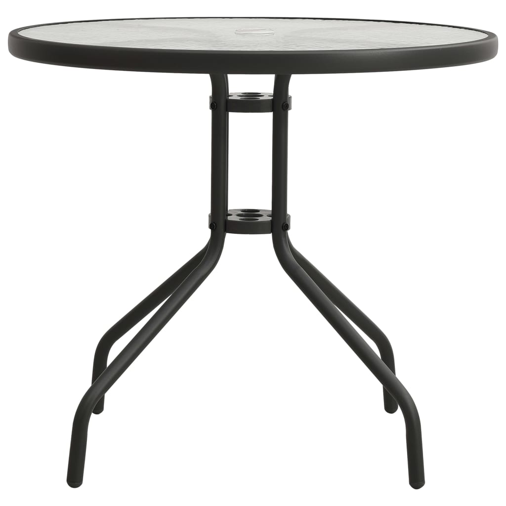 vidaXL Bistrotisch Anthrazit Ø80x71 cm Stahl