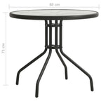 vidaXL Bistrotisch Anthrazit Ø80x71 cm Stahl