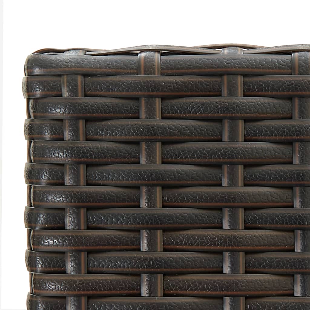 vidaXL Barhocker 2 Stk. Braun Poly Rattan