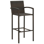 vidaXL Barhocker 4 Stk. Braun Poly Rattan