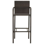 vidaXL Barhocker 4 Stk. Braun Poly Rattan