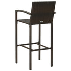 vidaXL Barhocker 4 Stk. Braun Poly Rattan