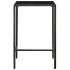vidaXL Garten-Bartisch Braun 70x70x110 cm Poly Rattan und Glas