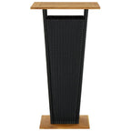 vidaXL Bartisch Schwarz 60x60x110 cm Poly Rattan und Massivholz Akazie