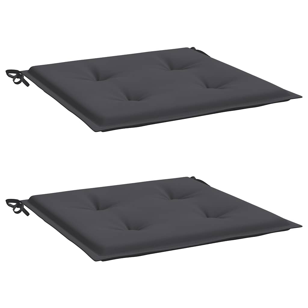 vidaXL Gartenstuhl-Kissen 2 Stk. Anthrazit 40x40x3 cm Oxford-Gewebe